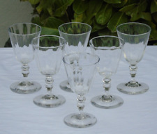 Service de 6 verres en cristal de Clichy XIXe s Haut 12 cm - Diam buvant 6,5