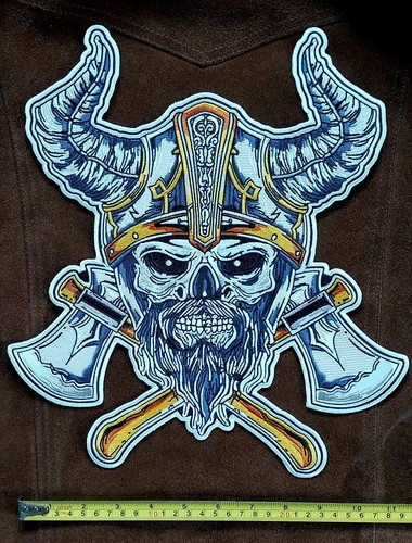 Large viking bearded skull - large,