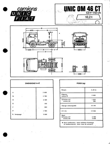 Camions unic fiat - fiat, /