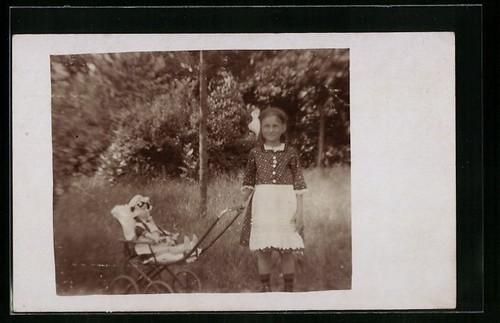 Carte postale photo fille - , avec