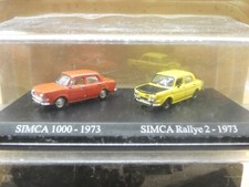 COFFRET ATLAS DUO SIMCA 1000 1973 + RALLYE 2 1973 1/87 H.O Neuf Boite Origine
