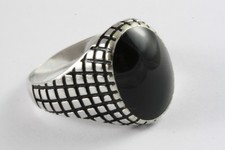 Bague pour Hommes Pierre Noire