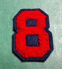 Ecusson patch brodé chiffre - brodé, 8