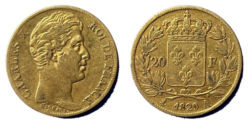 Francs charles 1829 - francs, x