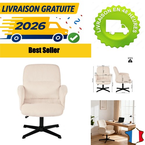 Fauteuil bureau beige - de,