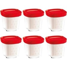 Yaourtière - SEB - Coffret de 6 pots en verre avec égouttoir et couvercle