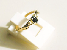 BELLE PETITE BAGUE POUR ENFANT /JEUNE FILLE en OR 14K 585 avec SAPHIR / T. 42 !