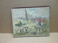 OBERTHUR RENNES ancien calendrier almanach postes télégraphes 1898 chasse courre