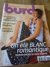 MAGAZINE BURDA  TENDANCE MEXICO & FRIDA KAHLO CARREAUX MADRAS JUILLET  2006 N°79