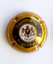 ANCIENNE PLAQUE DE MUSELET, CAPSULE DE CHAMPAGNE - A. FOREST & Fils OR (3