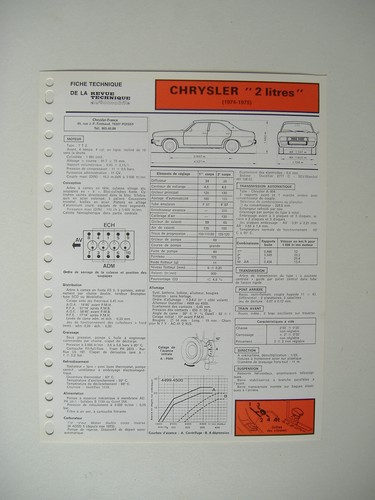Fiche technique rta chrysler - fiche,