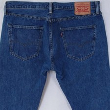 Hommes Levi's 501 Regular Straight Bleu Jeans W36 L30