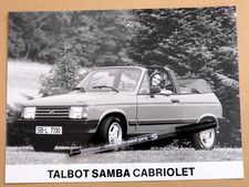 TALBOT SAMBA CABRIOLET PressFoto Photo Presse Originale * No Brochure Prospekt