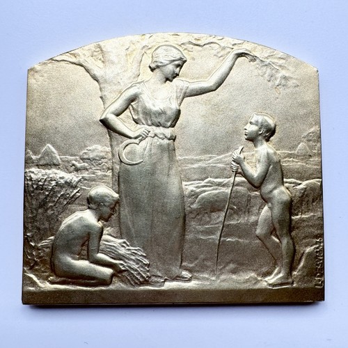 Plaque médaille bronze - médaille,