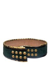 Balmain X H&M Green Emeraud Suede Leather Belt  Size M / L