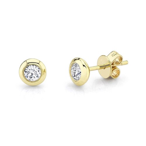 14k jaune boucles oreilles - or,