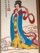 Peinture sur soie chinoise XXe
