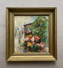 Terrasse Fleurie, Huile Sur