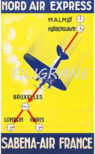Sabena airlines rzar - -, poster