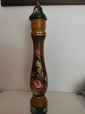 ✅RARE GRAND  MOULIN A POIVRE  ANCIEN ACCIAIO TEMPERAIO PEINT A LA MAIN (ITALIEN)