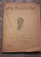 ET LA LUMIERE  LUT LOT  3 LIVRES BRAILLE American Foundation for Overseas Blind