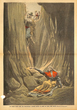 LOUECHE-LES-BAINS ( CH ) SAUVETAGE DEMME EMELIA SCHOPFER / ILLUSTRATION 1907