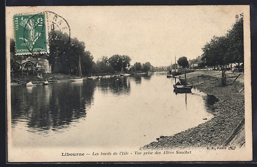 Cpa libourne les bords - cpa,