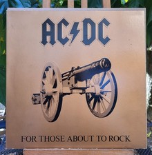 AC/DC  For Those About To Rock  LP 33T Original Fra 1981 Pochette Relief (EX/EX)