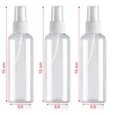 3 Flacons Vaporisateur 100ml Vide Sac Atomiseur de Poche Spray Plastique