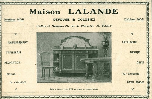Publicité ancienne maison