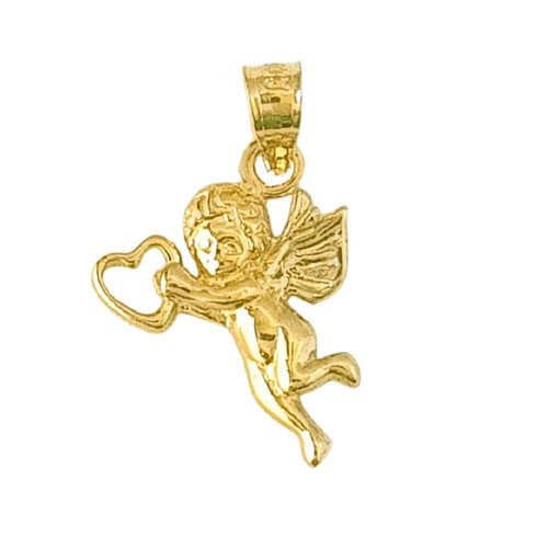 14k jaune chérubin ange - jaune,