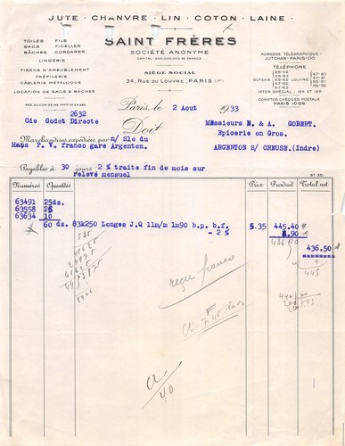 1933 jute chanvre - jute,