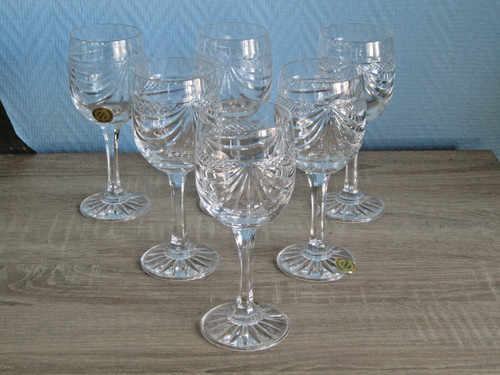 Verres eau cristal - 6,