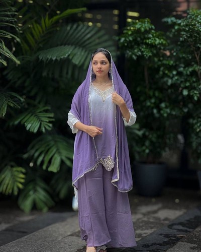Robe lavande salwar kameez - robe,