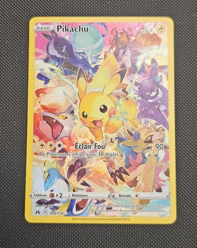 Carte pokemon pikachu 160 159 - carte,