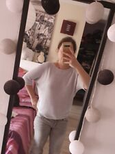 Pull Léger Manches Courtes Bleu Gris Clair S