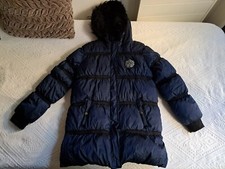 IKKS Superbe doudoune manteau fille avec capuche fourrure bien chaude TBE 