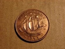 ROYAUME UNI.  HALF PENNY 1944.