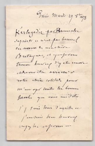 Jules élie delaunay lettre - delaunay,