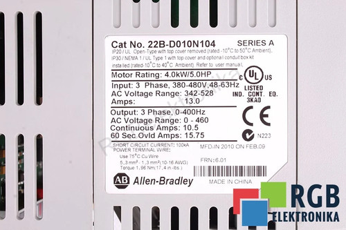 22b d010n104 allen bradley - 22b-d010n104,