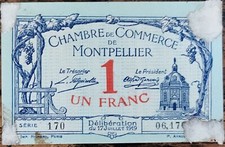 Billet 1 franc Chambre de