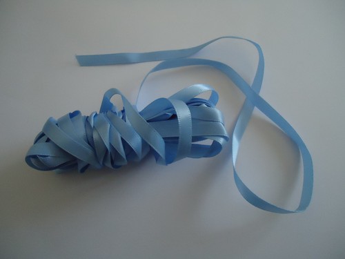 Ruban satin bleu ciel - satin,