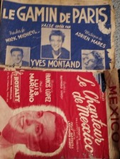 Lot 32 Partitions Anciennes Musique  divers Luis Mariano, Tino Rossi etc ...