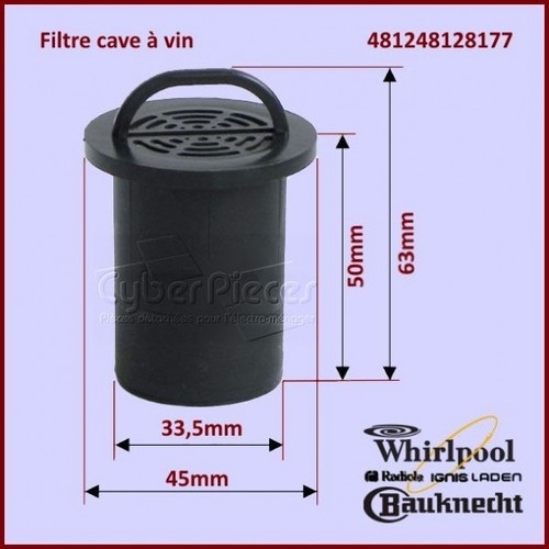 Filtre cave vin whirlpool - filtre,