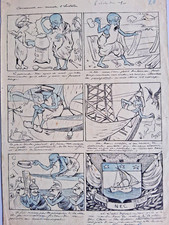 Planche de BD originale non