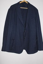 Très Belle Veste DE LANGE en  LAINE Bleue Taille A7 /XL