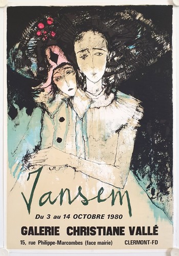 Affiche jansem 1980 exposition - jansem,