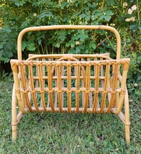 Porte revues vintage en rotin