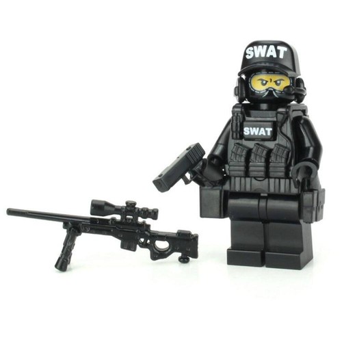 Swat police sniper - swat, minifig