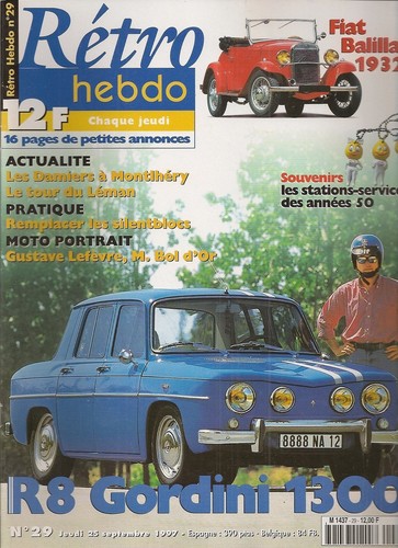 Retro hebdo renault 8 - retro,
